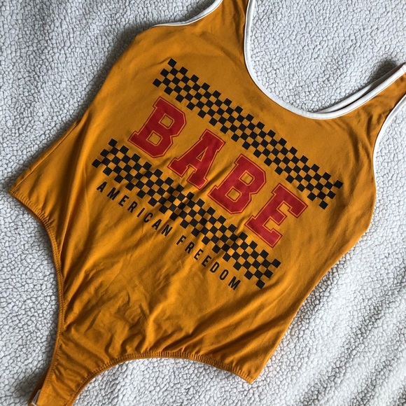 NOT FOR SALE RIGHT NOW!
Yellow/Mustard Charlotte Russe Bodysuit. Size L - Picture 5 of 8